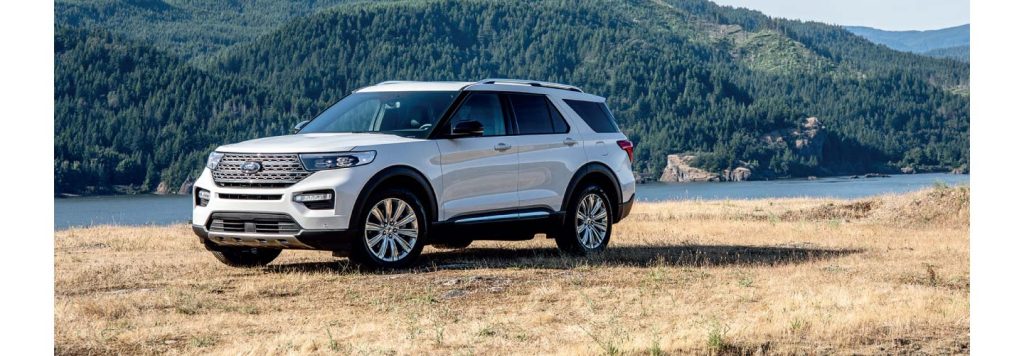 xe Ford Explorer mới màu trắng bên ngoài