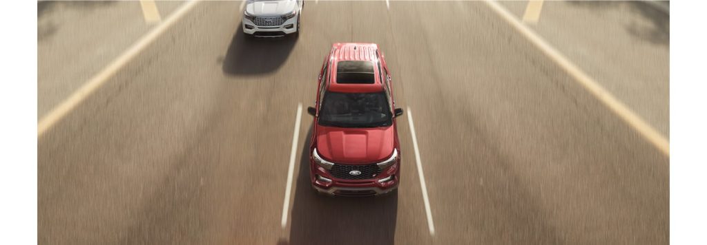 xe ford explorer góc nhìn trên cao